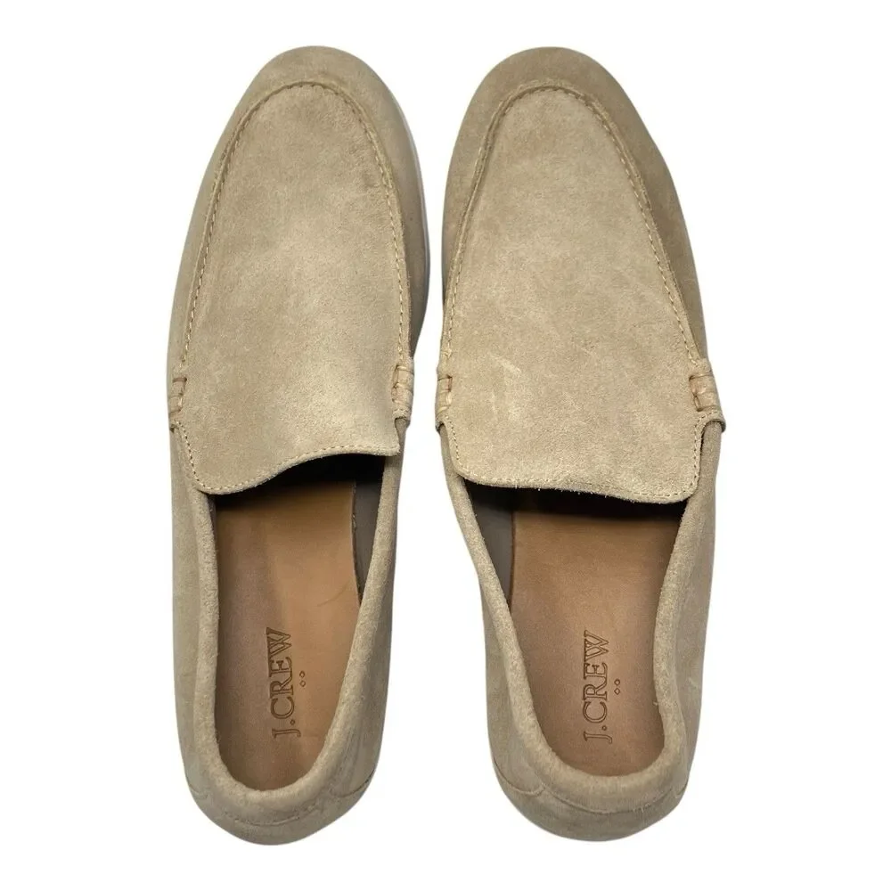 J Crew Venetian Loafers Mens Tan Suede Slip On Driving Casual Shoes Resort